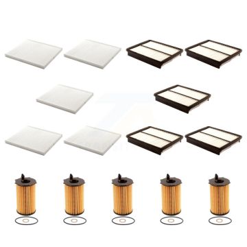 5x Air + 5x Cabin + 5x Engine Cartridge Oil Filter (15 Total) Kit For 14-16 Kia Cadenza KFM-103233