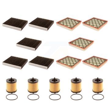 5x Air + 5x Cabin + 5x Engine Cartridge Oil Filter (15 Total) Kit For Buick Verano Regal KFM-103236