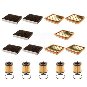 5x Air + 5x Cabin + 5x Engine Cartridge Oil Filter (15 Total) Kit For Buick Verano 2.0L KFM-103239