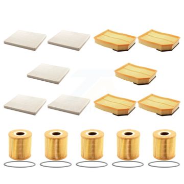 5x Air + 5x Cabin + 5x Engine Cartridge Oil Filter (15 Total) Kit For Volvo XC90 KFM-103249