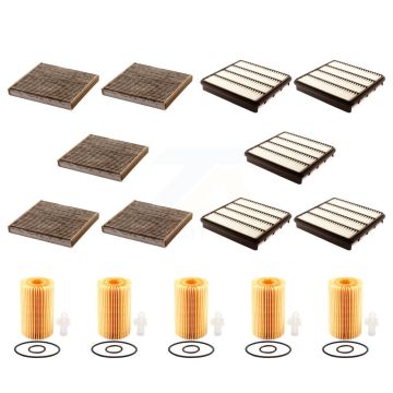 5x Air + 5x Cabin + 5x Engine Cartridge Oil Filter (15 Total) Kit For Toyota Tundra Lexus KFM-103256