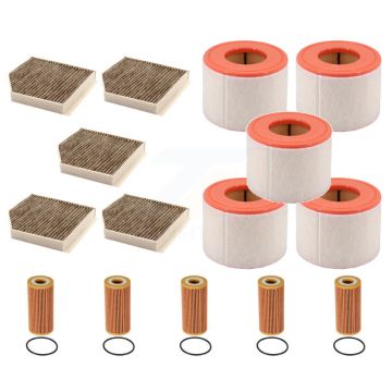 5x Air + 5x Cabin + 5x Engine Cartridge Oil Filter (15 Total) Kit For Audi A6 Quattro KFM-103262