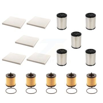 5x Air + 5x Cabin + 5x Engine Cartridge Oil Filter (15 Total) Kit For Chevrolet Cobalt KFM-103270