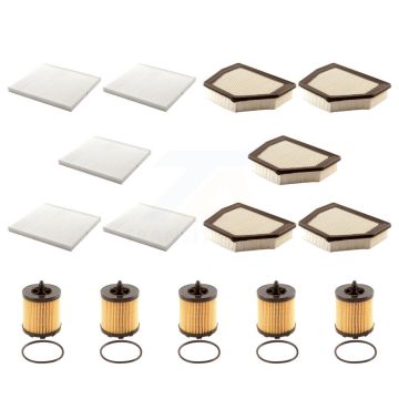 5x Air + 5x Cabin + 5x Engine Cartridge Oil Filter (15 Total) Kit For Saturn Vue Captiva KFM-103274
