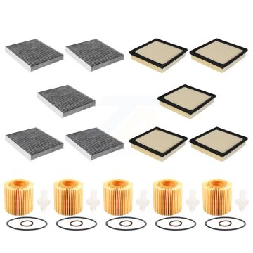 5x Air + 5x Cabin + 5x Engine Cartridge Oil Filter (15 Total) Kit For Toyota Camry Lexus KFM-103285