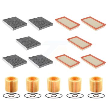5x Air + 5x Cabin + 5x Engine Cartridge Oil Filter (15 Total) Kit For Toyota C-HR KFM-103288