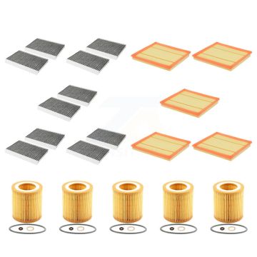 5x Air + 5x Cabin + 5x Engine Cartridge Oil Filter (15 Total) Kit For BMW 535i xDrive GT KFM-103296