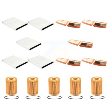 5x Air + 5x Cabin + 5x Engine Cartridge Oil Filter (15 Total) Kit For Mercedes-Benz ML350 KFM-103303