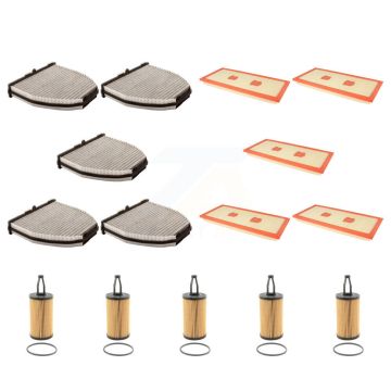 5x Air + 5x Cabin + 5x Engine Cartridge Oil Filter (15 Total) Kit For Mercedes-Benz C300 KFM-103306