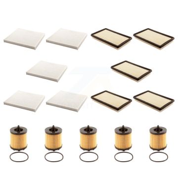 5x Air + 5x Cabin + 5x Engine Cartridge Oil Filter (15 Total) Kit For Saturn Ion KFM-103317