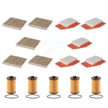 5x Air + 5x Cabin + 5x Engine Cartridge Oil Filter (15 Total) Kit For Chevrolet Malibu KFM-103322