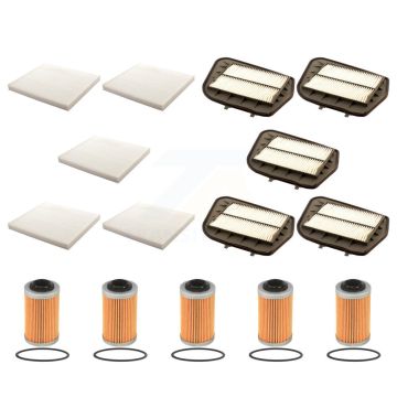 5x Air + 5x Cabin + 5x Engine Cartridge Oil Filter (15 Total) Kit For Cadillac CTS KFM-103325
