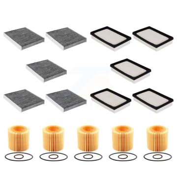 5x Air + 5x Cabin + 5x Engine Cartridge Oil Filter (15 Total) Kit For Toyota Prius Prime KFM-103338