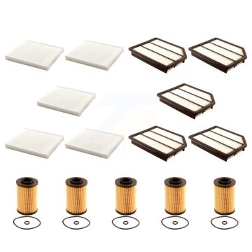5x Air + 5x Cabin + 5x Engine Cartridge Oil Filter (15 Total) Kit For Hyundai Veracruz KFM-103347