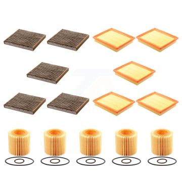5x Air + 5x Cabin + 5x Engine Cartridge Oil Filter (15 Total) Kit For Toyota Prius V KFM-103356