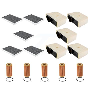 5x Air + 5x Cabin + 5x Engine Cartridge Oil Filter (15 Total) Kit For 17-25 Audi Q7 2.0L KFM-103362