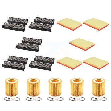 5x Air + 5x Cabin + 5x Engine Cartridge Oil Filter (15 Total) Kit For 07-08 BMW X5 3.0L KFM-103364