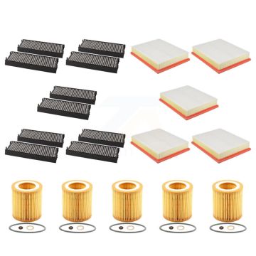 5x Air + 5x Cabin + 5x Engine Cartridge Oil Filter (15 Total) Kit For BMW X5 KFM-103365