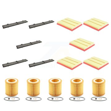 5x Air + 5x Cabin + 5x Engine Cartridge Oil Filter (15 Total) Kit For BMW 335i xDrive KFM-103370