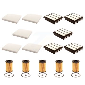 5x Air + 5x Cabin + 5x Engine Cartridge Oil Filter (15 Total) Kit For Hyundai Azera KFM-103373