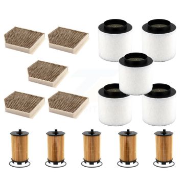 5x Air + 5x Cabin + 5x Engine Cartridge Oil Filter (15 Total) Kit For Audi A8 Quattro KFM-103377
