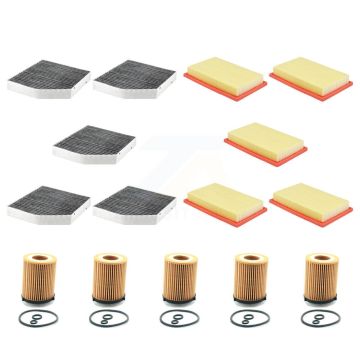 5x Air + 5x Cabin + 5x Engine Cartridge Oil Filter (15 Total) Kit For Mercedes-Benz C300 KFM-103384