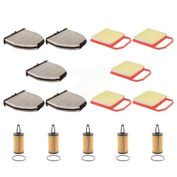 5x Air + 5x Cabin + 5x Engine Cartridge Oil Filter (15 Total) Kit For Mercedes-Benz E400 KFM-103393
