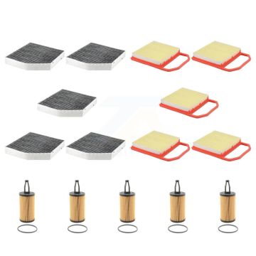 5x Air + 5x Cabin + 5x Engine Cartridge Oil Filter (15 Total) Kit For Mercedes-Benz C43 KFM-103395