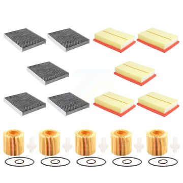 5x Air + 5x Cabin + 5x Engine Cartridge Oil Filter (15 Total) Kit For Lexus RX450h KFM-103399