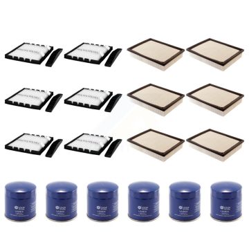 6x Air + 6x Cabin + 6x Engine Oil Filter (18 Total) Kit For GMC Sierra 1500 Chevrolet KFM-103408