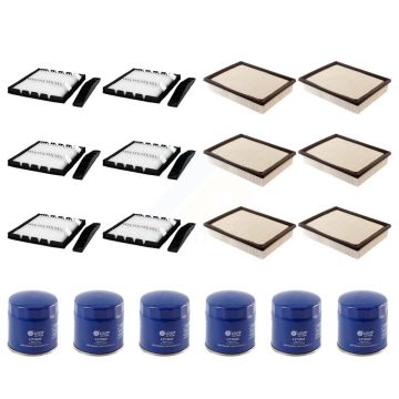 6x Air + 6x Cabin + 6x Engine Oil Filter (18 Total) Kit For Chevrolet GMC Sierra 1500 HD KFM-103409