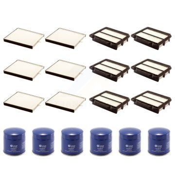 6x Air + 6x Cabin + 6x Engine Oil Filter (18 Total) Kit For Pontiac Wave Chevrolet Aveo KFM-103410