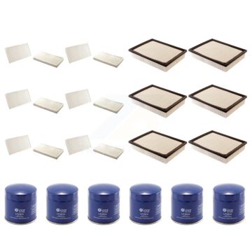 6x Air + 6x Cabin + 6x Engine Oil Filter (18 Total) Kit For Chevrolet Silverado 1500 GMC KFM-103417