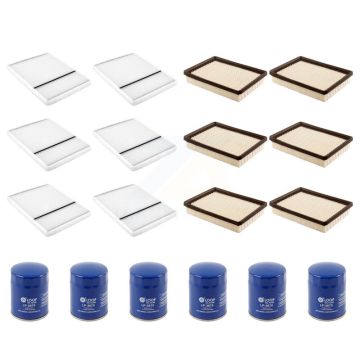 6x Air + 6x Cabin + 6x Engine Oil Filter (18 Total) Kit For Cadillac DeVille Oldsmobile KFM-103423