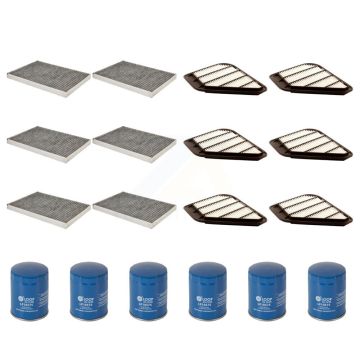 6x Air + 6x Cabin + 6x Engine Oil Filter (18 Total) Kit For GMC Acadia Chevrolet Traverse KFM-103433