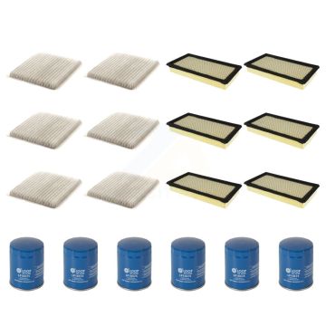 6x Air + 6x Cabin + 6x Engine Oil Filter (18 Total) Kit For Ford Edge Lincoln MKX MKS MKT KFM-103435