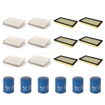 6x Air + 6x Cabin + 6x Engine Oil Filter (18 Total) Kit For Ford Fusion Lincoln MKZ KFM-103443