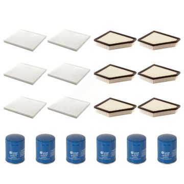6x Air + 6x Cabin + 6x Engine Oil Filter (18 Total) Kit For Chevrolet Equinox GMC Terrain KFM-103445