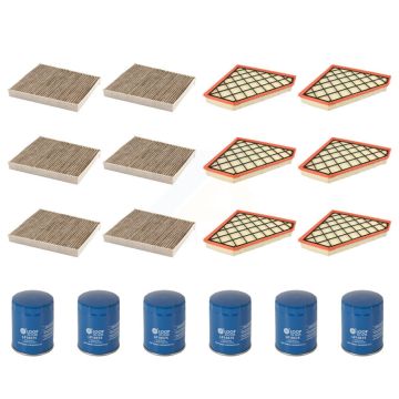 6x Air + 6x Cabin + 6x Engine Oil Filter (18 Total) Kit For Chevrolet Camaro Cadillac ATS KFM-103458