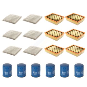 6x Air + 6x Cabin + 6x Engine Oil Filter (18 Total) Kit For 15 Ford Edge 3.5L To 01 19 15 KFM-103459