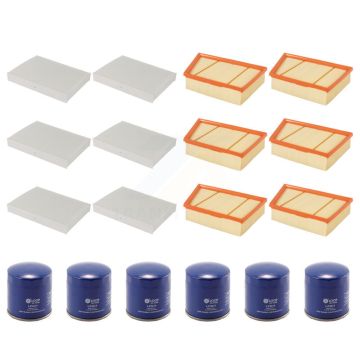 6x Air + 6x Cabin + 6x Engine Oil Filter (18 Total) Kit For Land Rover Range Evoque Sport KFM-103480