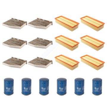 6x Air + 6x Cabin + 6x Engine Oil Filter (18 Total) Kit For Volkswagen Tiguan Jetta Audi KFM-103490