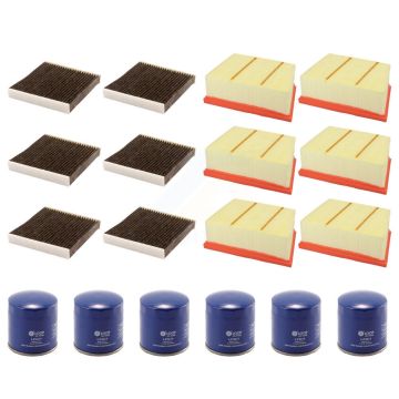 6x Air + 6x Cabin + 6x Engine Oil Filter (18 Total) Kit For Ford EcoSport KFM-103495