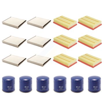 6x Air + 6x Cabin + 6x Engine Oil Filter (18 Total) Kit For Ford Transit Connect 2.0L KFM-103498