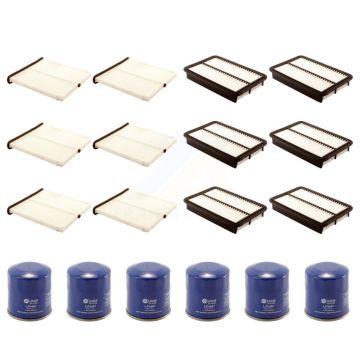 6x Air + 6x Cabin + 6x Engine Oil Filter (18 Total) Kit For Mazda CX-5 3 Sport 6 KFM-103502