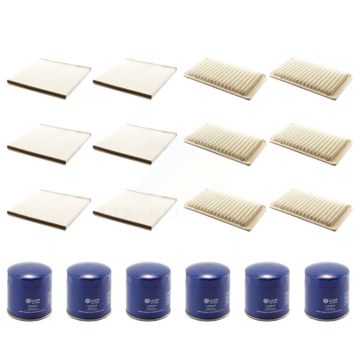 6x Air + 6x Cabin + 6x Engine Oil Filter (18 Total) Kit For Toyota Camry Sienna Solara KFM-103511