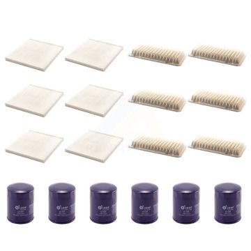 6x Air + 6x Cabin + 6x Engine Oil Filter (18 Total) Kit For Pontiac Vibe KFM-103553