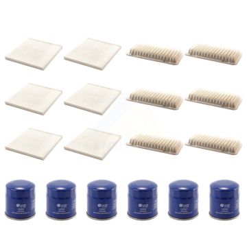 6x Air + 6x Cabin + 6x Engine Oil Filter (18 Total) Kit For Pontiac Vibe KFM-103554