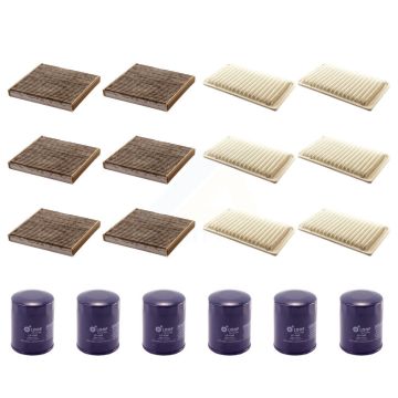6x Air + 6x Cabin + 6x Engine Oil Filter (18 Total) Kit For Toyota Camry KFM-103555