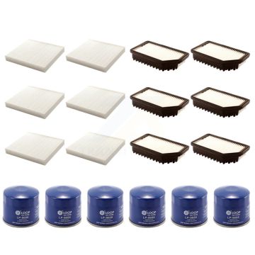6x Air + 6x Cabin + 6x Engine Oil Filter (18 Total) Kit For 2012-2013 Kia Soul KFM-103570